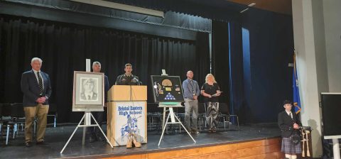Sgt. Maj. Brandon Hollingsworth spoke highly of Kap during the dedication ceremony.